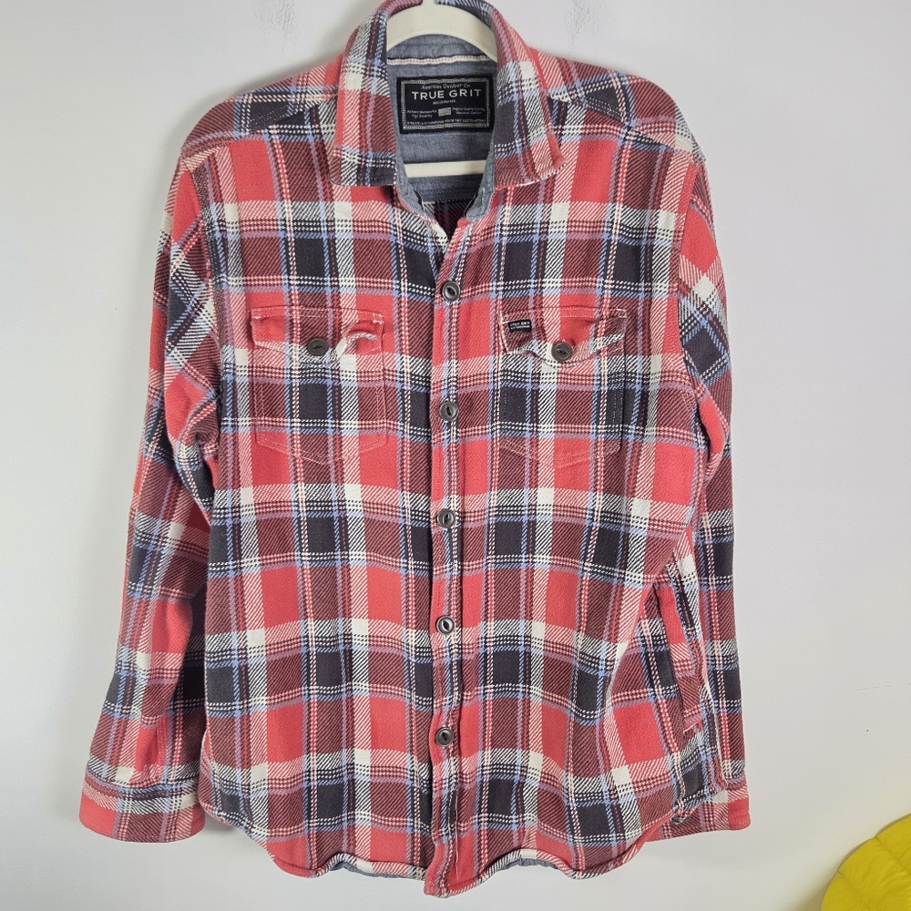 True Grit Red and Blue Plaid Shirt
